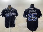 Los Angeles Dodgers #25 Tommy Edman Black 2024 World Series Champions Limited Jersey