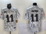 Philadelphia Eagles #11 A. J. Brown 2024 F.U.S.E Arctic Camo Salute To Service Limited Stitched Jersey