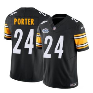 Pittsburgh Steelers #24 Joey Porter Jr. Black 2023 F.U.S.E. Prem1ere Patch Vapor Untouchable Limited Stitched Jersey