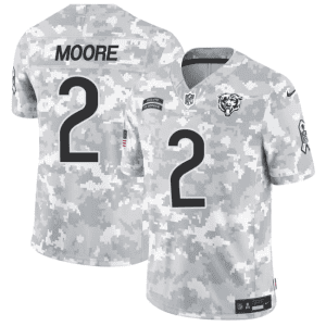 Chicago Bears #2 DJ Moore 2024 F.U.S.E Arctic Camo Salute To Service Limited Stitched Jersey