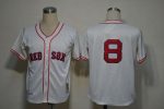 Mitchell And Ness 1967 Red Sox #8 Carl Yastrzemski Cream Stitched Throwback Jersey