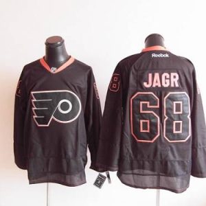 Flyers #68 Jaromir Jagr Black Ice Stitched Jersey