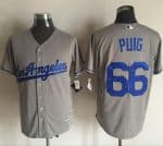 Dodgers #66 Yasiel Puig Grey New Cool Base Stitched Jersey