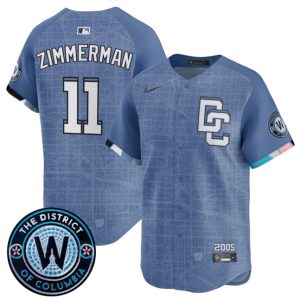 Washington Nationals #11 Ryan Zimmerman Blue 2025 City Connect Limited Stitched Jersey