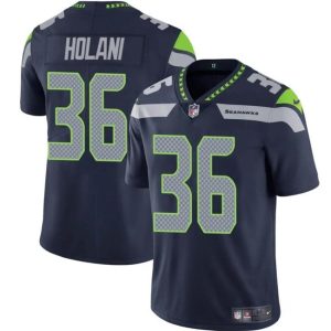 Seattle Seahawks #36 George Holani Navy 2024 Vapor Limited Stitched Jersey