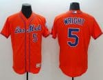 Mets #5 David Wright Orange Flexbase Authentic Collection Los Mets Stitched Jersey