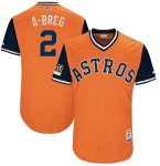 Houston Astros Alex Bregman "A-Breg" Majestic Orange Navy 2018 Players' Weekend Jersey