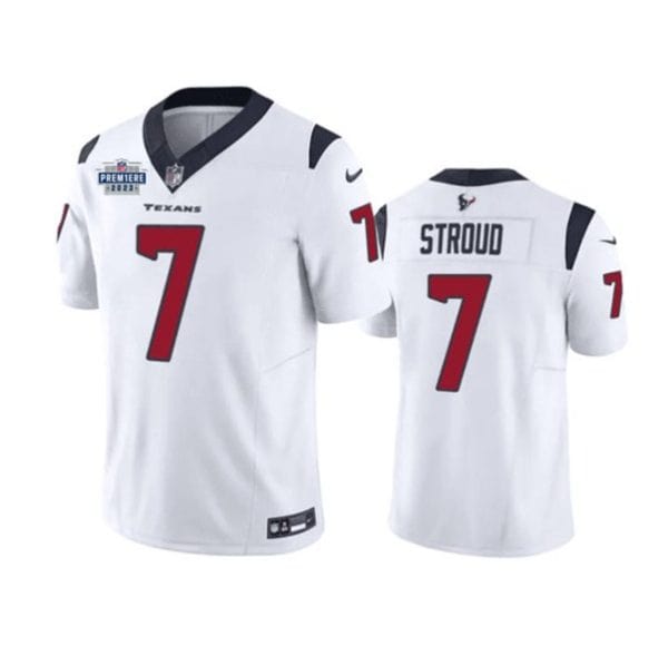Houston Texans #7 C.J. Stroud White 2023 F.U.S.E Prem1ere Patch Vapor Untouchable Stitched Jersey