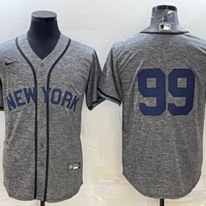 New York Yankees #99 Aaron Judgey Gray Cool Base Stitched Jersey