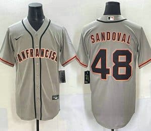 San Francisco Giants #48 Pablo Sandoval Grey Cool Base Stitched Jersey