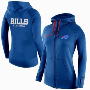 Nike Buffalo Bills Full-Zip Performance Hoodie Blue