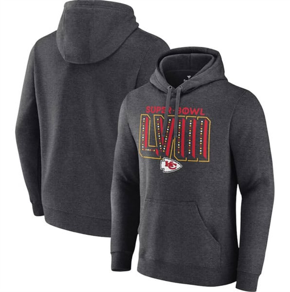 Kansas City Chiefs Heather Charcoal Super Bowl LVIII Local Pullover Hoodie