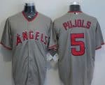 Angels Of Anaheim #5 Albert Pujols Grey New Cool Base Stitched Jersey