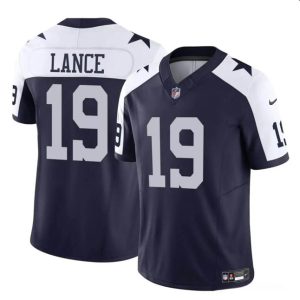 Dallas Cowboys #19 Trey Lance Navy White 2023 F.U.S.E Vapor Untouchable Limited Stitched Jersey