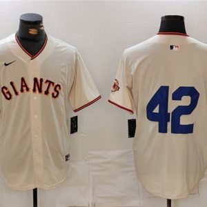 San Francisco Giants #42 Jackie Robinson Cream Stitched Jersey