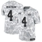 Cleveland Browns #4 Deshaun Watson Arctic Camo 2024 F.U.S.E. Salute To Service Limited Stitched Jersey