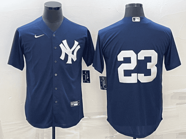 New York Yankees #23 Don Mattingly Navy Cool Base Stitched Jersey