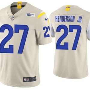 Los Angeles Rams #27 Darrell Henderson Jr. Cream Vapor Untouchable Stitched Football Jersey