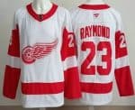 Detroit Red Wings #23 Lucas Raymond White Authentic Jersey