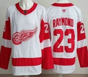 Detroit Red Wings #23 Lucas Raymond White Authentic Jersey