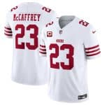 San Francisco 49ers #23 Christian McCaffrey White 2025 F.U.S.E. With 2-Star C Patch Vapor Untouchable Limited Stitched Jersey
