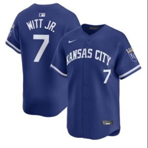 Kansas City Royals #7 Bobby Witt Jr. Royal Blue Cool Base Stitched Jersey