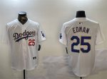 Los Angeles Dodgers #25 Tommy Edman White Gold Home Limited Stitched Jersey