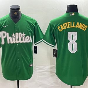 Philadelphia Phillies #8 Nick Castellanos Green 2024 City Connect Stitched Jersey