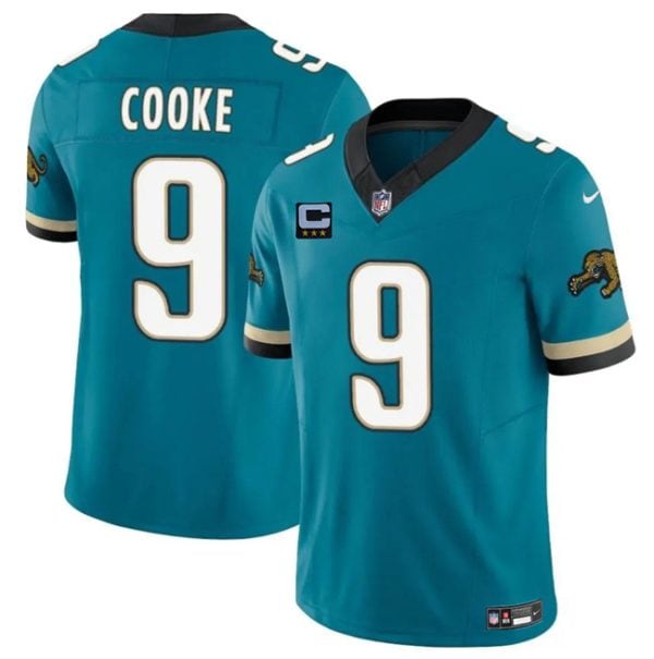 Jacksonville Jaguars #9 Logan Cooke Teal 2025 F.U.S.E. With 3-Star C Patch Prowler Throwback Vapor Limited Stitched Jersey