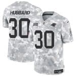 Carolina Panthers #30 Chuba Hubbard Arctic Camo 2024 F.U.S.E. Salute To Service Limited Stitched Jersey