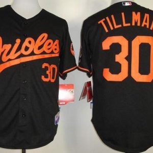 Orioles #30 Chris Tillman Black Cool Base Stitched Jersey