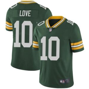 Green Bay Packers #10 Jordan Love Green Stitched Jersey