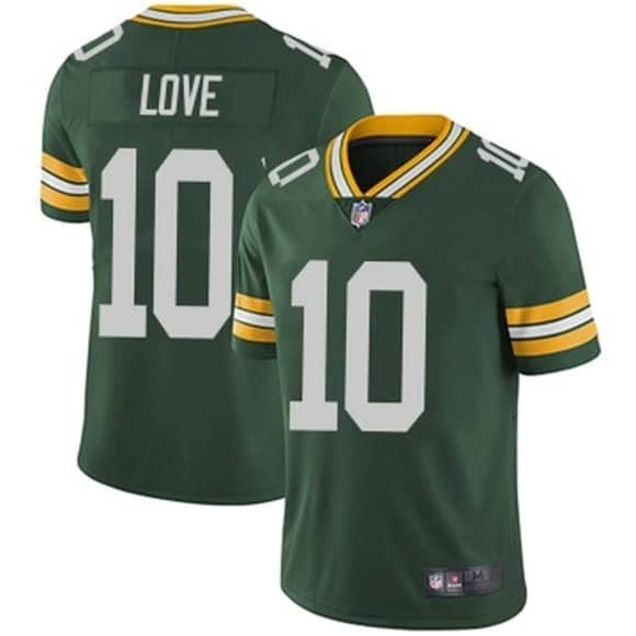 Green Bay Packers #10 Jordan Love Green Stitched Jersey