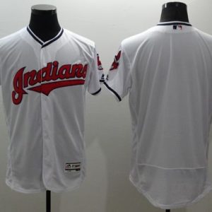 Indians Blank White Flexbase Authentic Collection Stitched Jersey