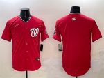 Washington Nationals Blank Red Limited Stitched Jersey