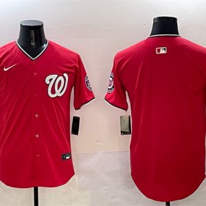 Washington Nationals Blank Red Limited Stitched Jersey