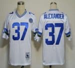 Mitchell And Ness Seahawks #37 Shaun Alexander White Stitched Throwback Jersey
