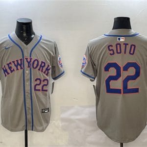 New York Mets #22 Juan Soto Gray 2025 Spring Training Alternate Limited Stitched Jersey