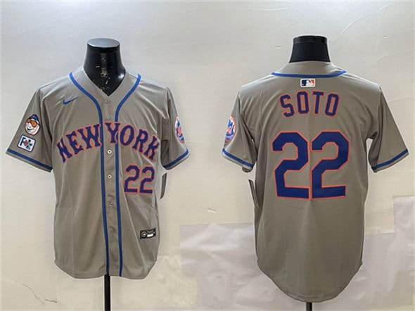 New York Mets #22 Juan Soto Gray 2025 Spring Training Alternate Limited Stitched Jersey