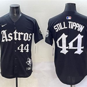 Houston Astros #44 Still Tippin Black Gothic 'Houston Born Barrio Raised' Limited Stitched Jersey