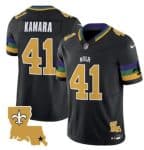 New Orleans Saints #41 Alvin Kamara Black 2024 F.U.S.E. Vapor Limited Stitched Jersey