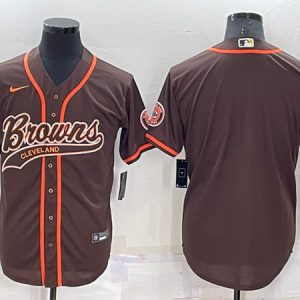 Cleveland Browns Blank Brown Stitched Jersey
