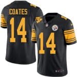 Steelers #14 Sammie Coates Black Stitched Limited Rush Nike Jersey