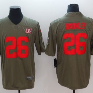 New York Giants #26 Saquon Barkley Nike Olive Color Rush Vapor Untouchable Limited Stitched Jersey