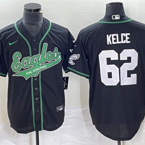 Philadelphia Eagles #62 Jason Kelce Black Cool Base Stitched Jersey