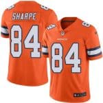 Broncos #84 Shannon Sharpe Orange Stitched Limited Rush Nike Jersey