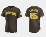 San Diego Padres #65 Jos¨¦ Castillo Brown Flex Base Stitched Jersey