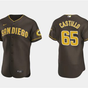 San Diego Padres #65 Jos¨¦ Castillo Brown Flex Base Stitched Jersey