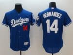 Los Angeles Dodgers #14 Enrique Hernandez Blue Flexbase Stitched Jersey