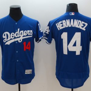 Los Angeles Dodgers #14 Enrique Hernandez Blue Flexbase Stitched Jersey